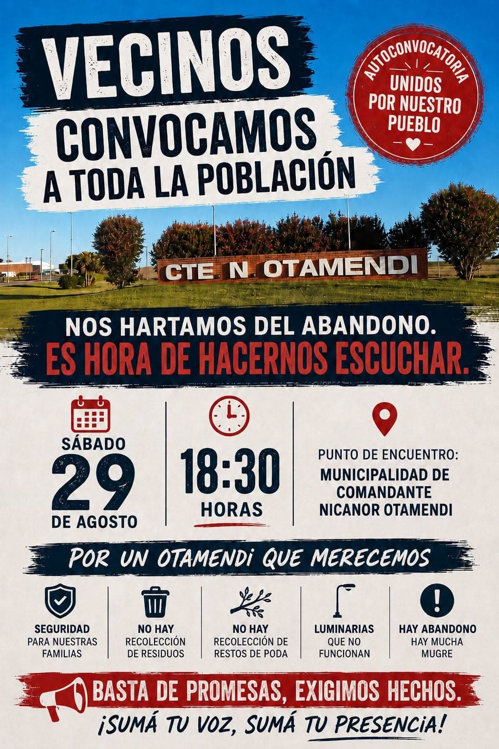 Vecinos de Otamendi cansados de la inseguridad